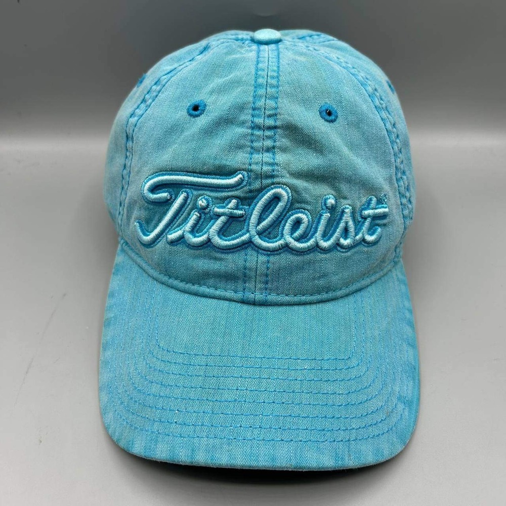 Titleist Golf Hat Men Blue Embroidered Strap Back Cap Cotton